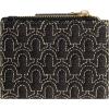 True Religion Women’s Mini Wallet, Horseshoe Logo Small Compact Clutch Purse, Black, One Size
