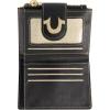 True Religion Women’s Mini Wallet, Horseshoe Logo Small Compact Clutch Purse, Black, One Size