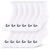 True Religion Mens Socks 12 Pack Mid Crew Socks for Men Premium Athletic, Shoe Size 8-12(White)
