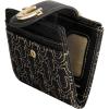 True Religion Women’s Mini Wallet, Horseshoe Logo Small Compact Clutch Purse, Black, One Size