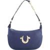 True Religion Women’s Shoulder Bag Purse, Hobo Handbag with Eyelet Strap(Blue)