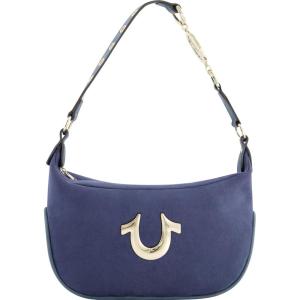 True Religion Women’s Shoulder Bag Purse, Hobo Handbag with Eyelet Strap(Blue)