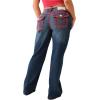 True Religion Women’s Bobbi Baggy Flap Super QT Stitching Jeans