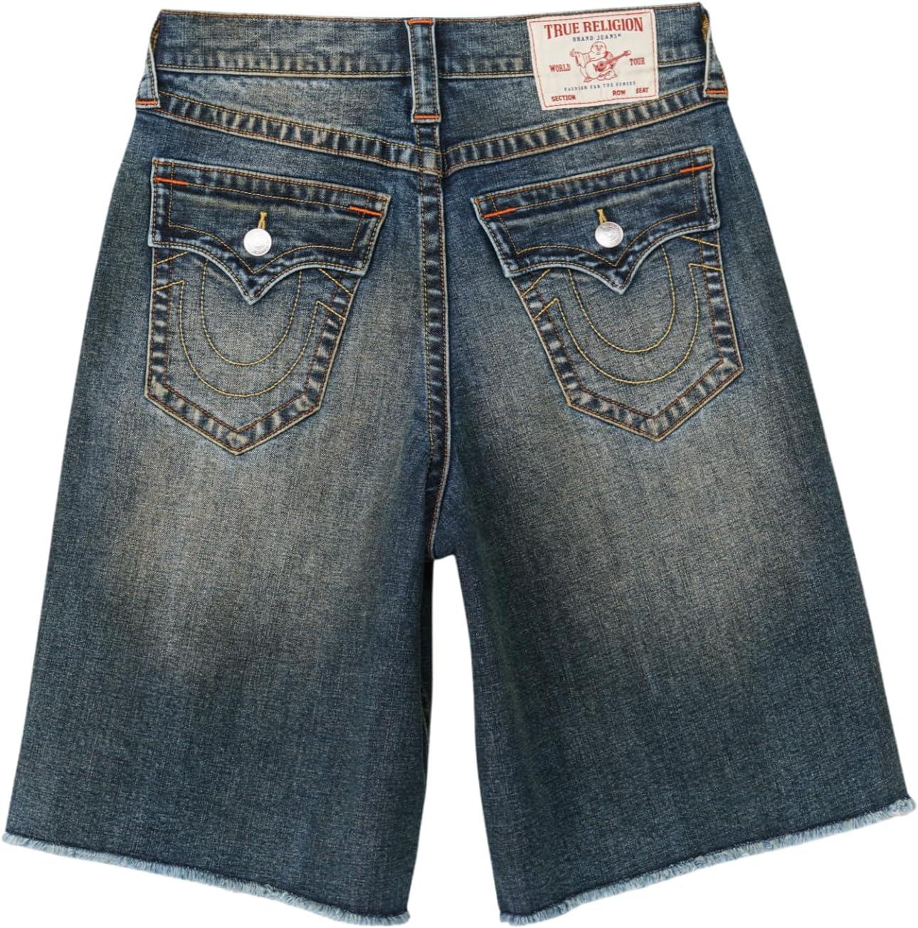 imageTrue Religion Mens Mikey Super T Short Relaxed Fit Horseshoe Detailing
