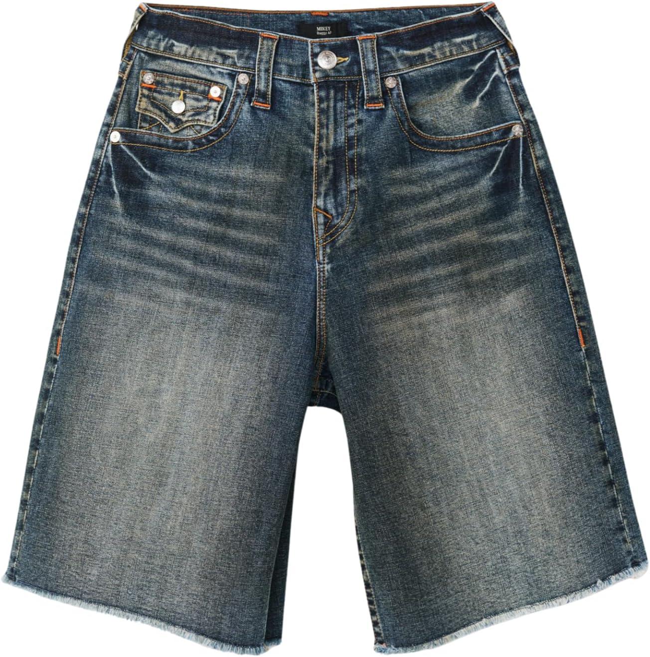 imageTrue Religion Mens Mikey Super T Short Relaxed Fit Horseshoe Detailing