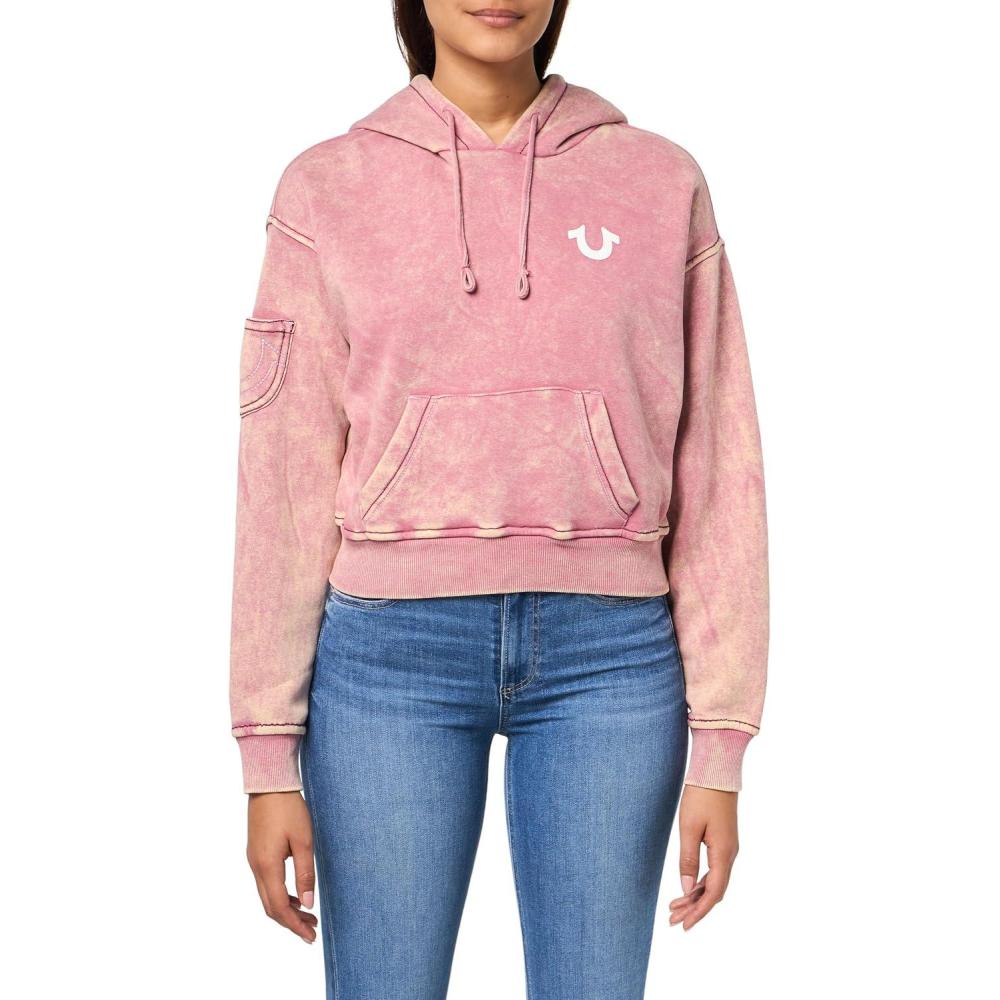 imageTrue Religion Washed Women Old Multi SRS HoodieHeather Rose