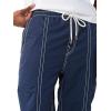 True Religion Men’s Vinny Nylon Big T Baggy Flap Pant 34” – Big T Stitching, Flap Back Pockets