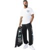 True Religion Men’s XL Logo Big T Baggy Jogger – Elasticized Waistband, Contrast Big T Stitching