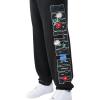 True Religion Men’s XL Logo Big T Baggy Jogger – Elasticized Waistband, Contrast Big T Stitching