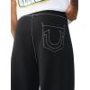 True Religion Men’s XL Logo Big T Baggy Jogger – Elasticized Waistband, Contrast Big T Stitching