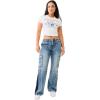 True Religion Women’s Short Sleeve Baby Tee – Classic Crew Neck T-Shirt(Optic White)