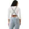 True Religion Women’s Straight Leg Overalls with Flap Big T Stitching(Zelzah)
