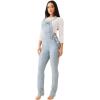 True Religion Women’s Straight Leg Overalls with Flap Big T Stitching(Zelzah)