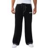 True Religion Men’s Baggy Super T Sweatpant – Signature Big T Stitching, Horseshoe Detail, Branded Patch(Jet Black)