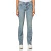 True Religion Women’s Billie Mid Rise Straight Jeans with Super T Stitching(Penelope)