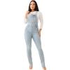 True Religion Women’s Straight Leg Overalls with Flap Big T Stitching(Zelzah)
