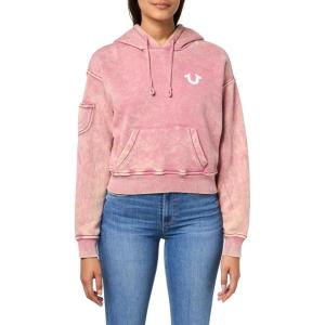 True Religion Washed Women Old Multi SRS Hoodie(Heather Rose)