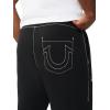 True Religion Men’s Tr Crest Big T Sweats(Jet Black)