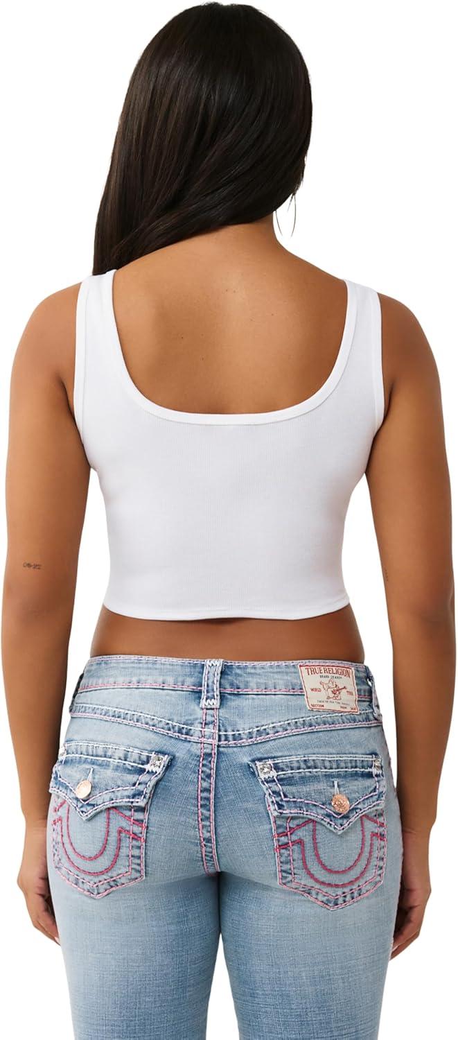 imageTrue Religion Womens Cropped TankOptic White
