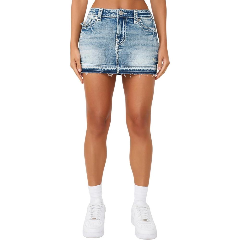 imageTrue Religion Womens Mini Skirt Denim Skirt