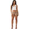 True Religion Women’s Applique Lace Up Rib Tank – Ribbed Stretch Knit(Winter White)
