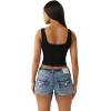 True Religion Women’s Cropped Tank(Jet Black)
