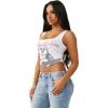 True Religion Women’s Cropped Tank(Optic White)