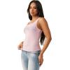 True Religion Women’s Crystal Square Neck Rib Tank(Fairytale)