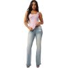 True Religion Women’s Crystal Square Neck Rib Tank(Fairytale)