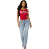 True Religion Women’s Crystal Square Neck Rib Tank(Salsa)