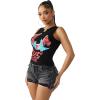 True Religion Women’s Notch Crop Tank – Racerback(Jet Black)