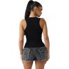 True Religion Women’s Notch Crop Tank – Racerback(Jet Black)