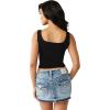 True Religion Women’s Printed Rib Tank Top(Jet Black)