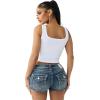 True Religion Women’s Printed Rib Tank Top(White)