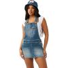 True Religion Women’s Denim Overall Dress – Stretch Denim, Fitted Silhouette