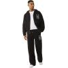 True Religion Men’s Rib Stitch Dept Baggy Sweatpants – Comfortable & Warm Jogger Pants with Soft Fit(Jet Black)