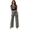 True Religion Women’s SRS Contrast Stitch Rib Notched Tee | Womens Tops | T Shirts for Women | Graphic Tees for Women(Jet Black)