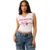 True Religion Women’s SRS Contrast Stitch Rib Notched Tee | Womens Tops | T Shirts for Women | Graphic Tees for Women(Optic White​)