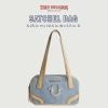 True Religion Satchel Bag, Women’s Small Denim Bowling Purse Handbag, Denim