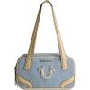 True Religion Satchel Bag, Women’s Small Denim Bowling Purse Handbag, Denim