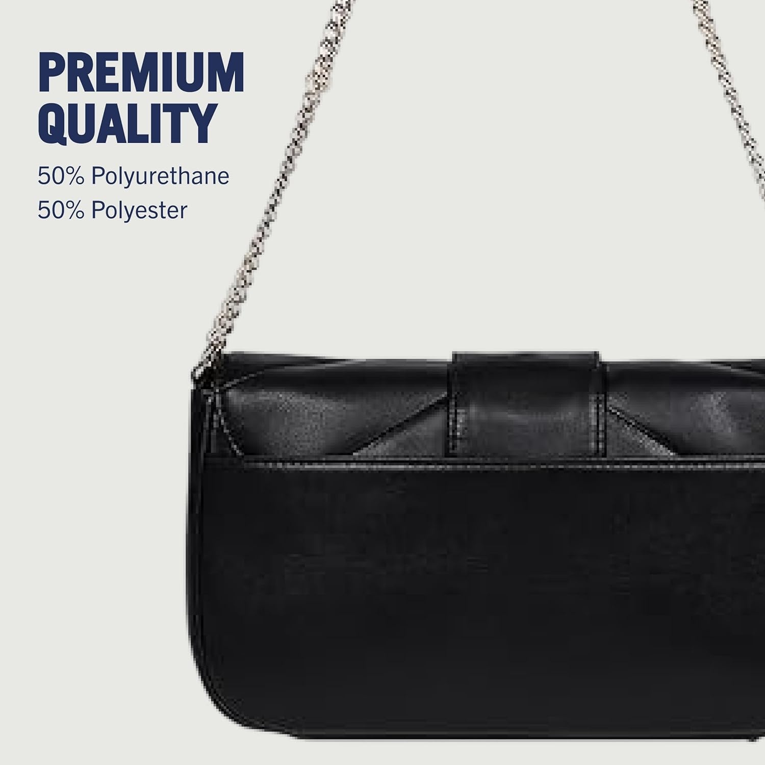 imageTrue Religion Shoulder Bag Quilted Flap Purse with Logo Clasp Gold Chain Straps and Matching Mini Bag Black