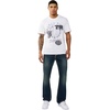 True Religion SS World Tour Champs Tee – Men’s Graphic T-Shirt in 100% Cotton, Crew Neck Short Sleeve Shirt(Optic White)