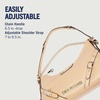True Religion Shoulder Bag, Smooth Belted Purse with Chain Handle, Adjustable Strap and Gold Hardware(Camel)