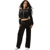 True Religion Women’s Velour Crystal Shrunken Zip Hoodie | Hoodies for Women | Zip Up Hoodie Women | Cropped Hoodie(Jet Black)
