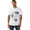 True Religion SS World Tour Champs Tee – Men’s Graphic T-Shirt in 100% Cotton, Crew Neck Short Sleeve Shirt(Optic White)