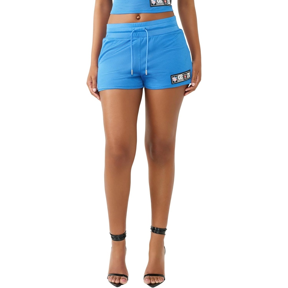 image:imageTrue Religion Womens Sporty Mesh Shorts Polyester Blend Comfortable Fit Soft FeelSuper Sonic