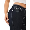 True Religion Women’s Becca Mid Rise Bootcut Big T Jean | Womens Jeans | Bootcut Jeans for Women | Stretch Denim(Body Rinse)