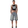 True Religion Women’s Crystal Ringer Racer Tank Top – Cotton Stretch Fabric, Sleeveless Design, Flattering Fit(Jet Black)