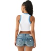 True Religion Women’s Crystal Ringer Racer Tank Top – Cotton Stretch Fabric, Sleeveless Design, Flattering Fit(Optic White)