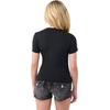 True Religion Women’s Crystal Trt Classic Crew Neck – Soft Cotton Blend, Comfortable Fit, Flattering Style(Jet Black)